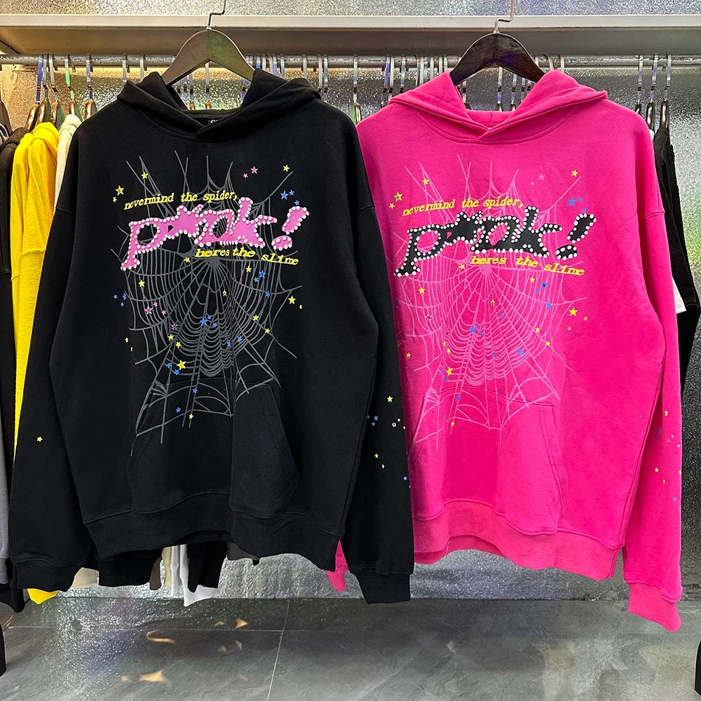 Sp5der Young Thug Graphic Pullover Cotton Hoodie