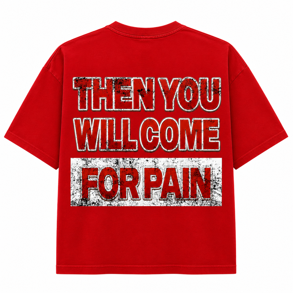 GLAZA GOD Flowers - Heavyweight Terry Oversized Tee- Red