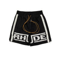 Rhude Contrasting color patchwork drawstring short pants