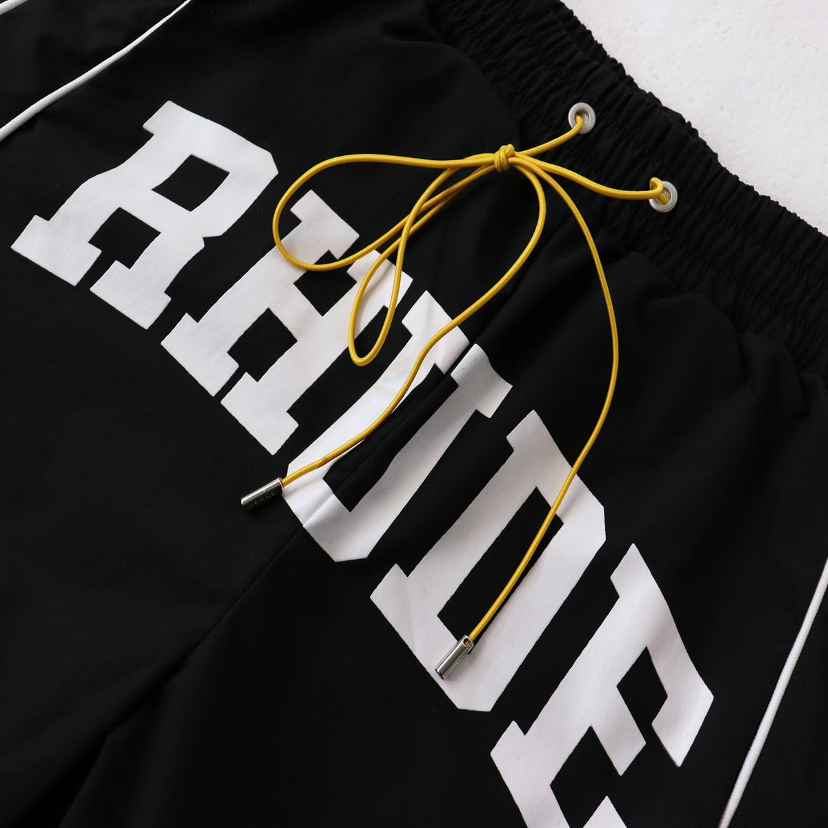 Rhude Printed retro drawstring color-block casual shorts