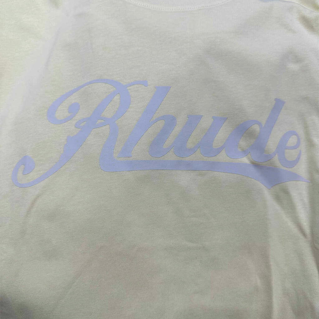 Rhude Sketch Logo Printed Comfortable Loose-Lined Couple T-shirt