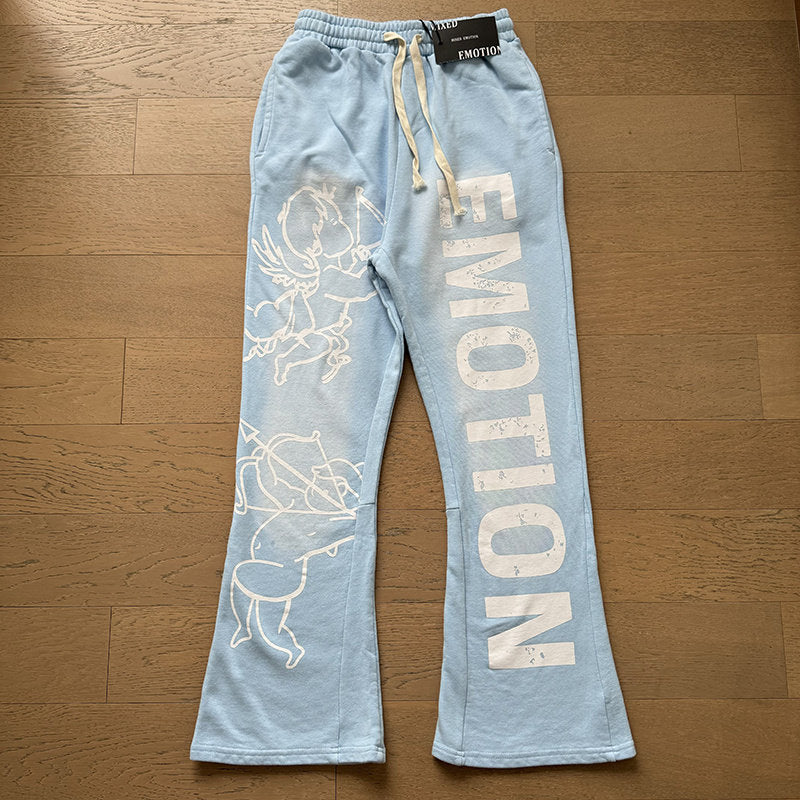 MIXED EMOTION Washed Distressed High Street Pants