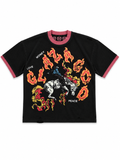 GLAZA GOD The Colt- Distressed Acid Wash Oversized Tee - 01