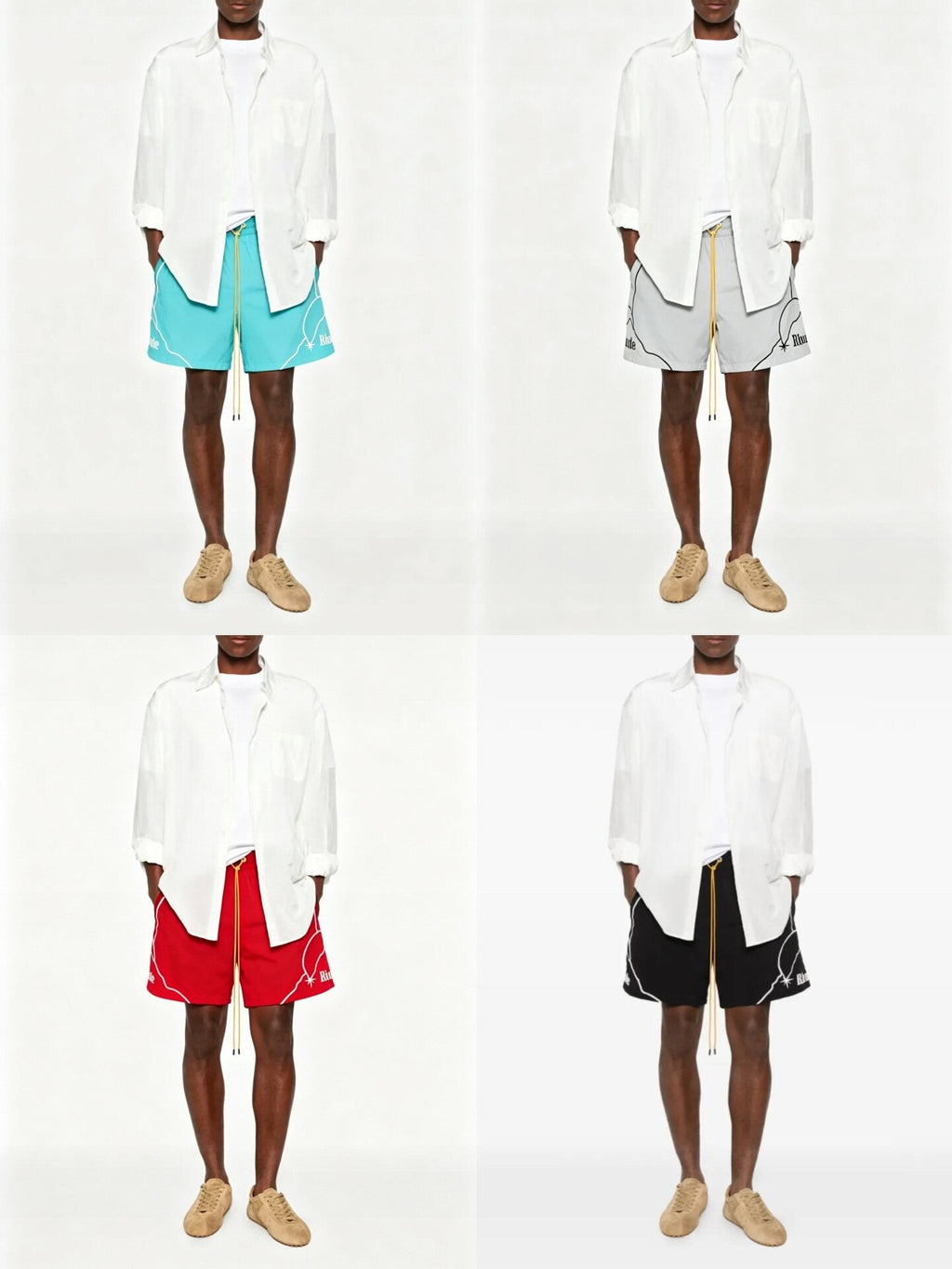 RHUDE American Retro Loose Fit Unisex Sweat Shorts