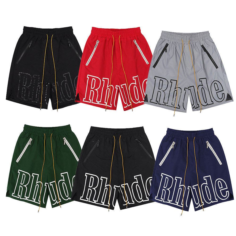 Rhude classic letter print shorts