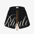 Rhude letter logo jacquard drawstring shorts