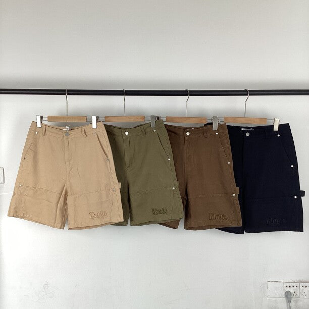 Rhude Hip-hop trend fashion wash denim cargo shorts