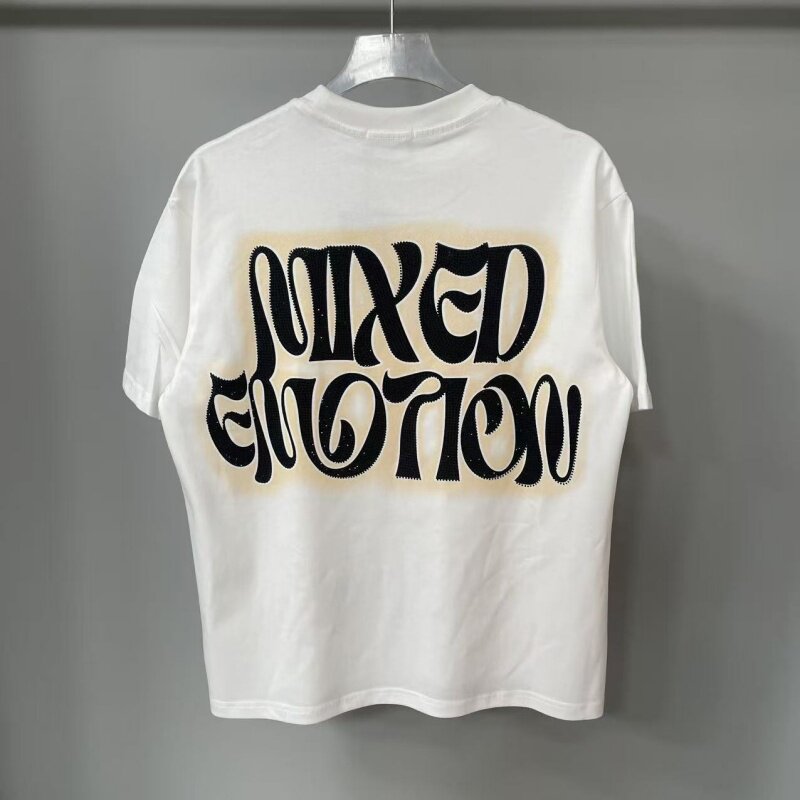 MIXED EMOTION Little Angel Rhinestone Monogram Tee