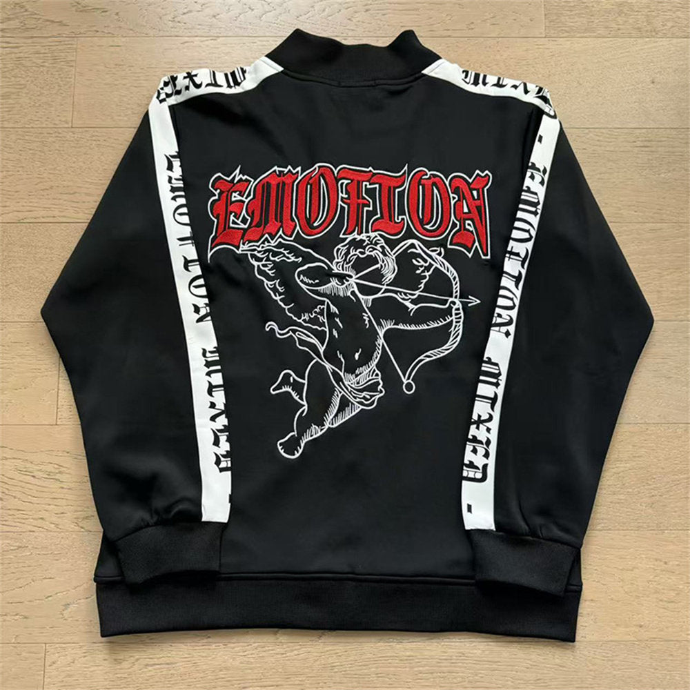 MIXED EMOTION Embroidery Logo Hoodie