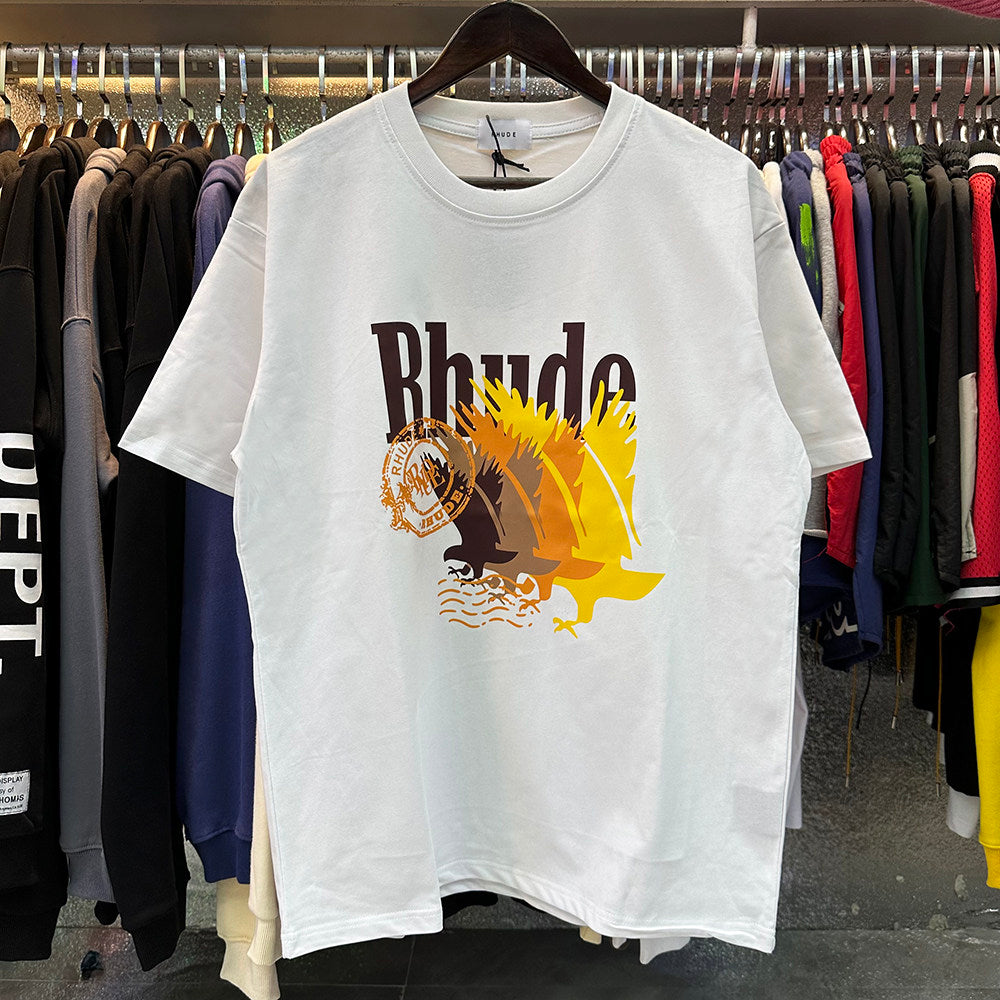Rhude Gradient-colored postage-themed printed T-shirt