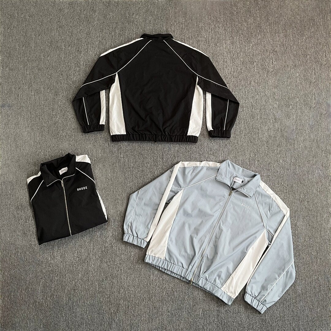 RHUDE Vintage Color Block Embroidered Windbreaker Jacket Outerwear