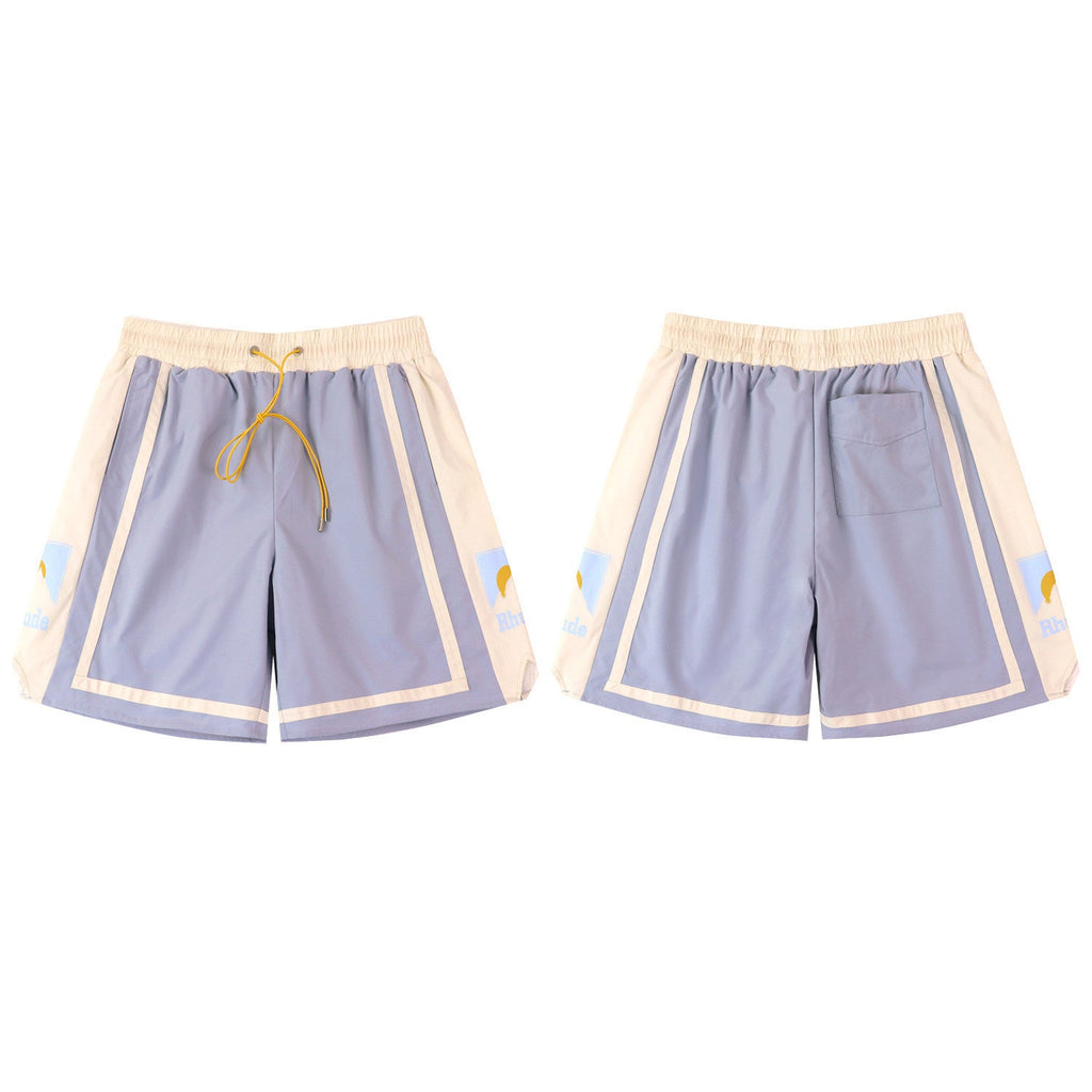Rhude Panel Logo Short - Sunset Print Colorful Shorts