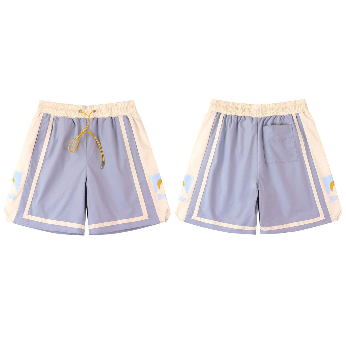 Rhude Panel Logo Short - Sunset Print Colorful Shorts