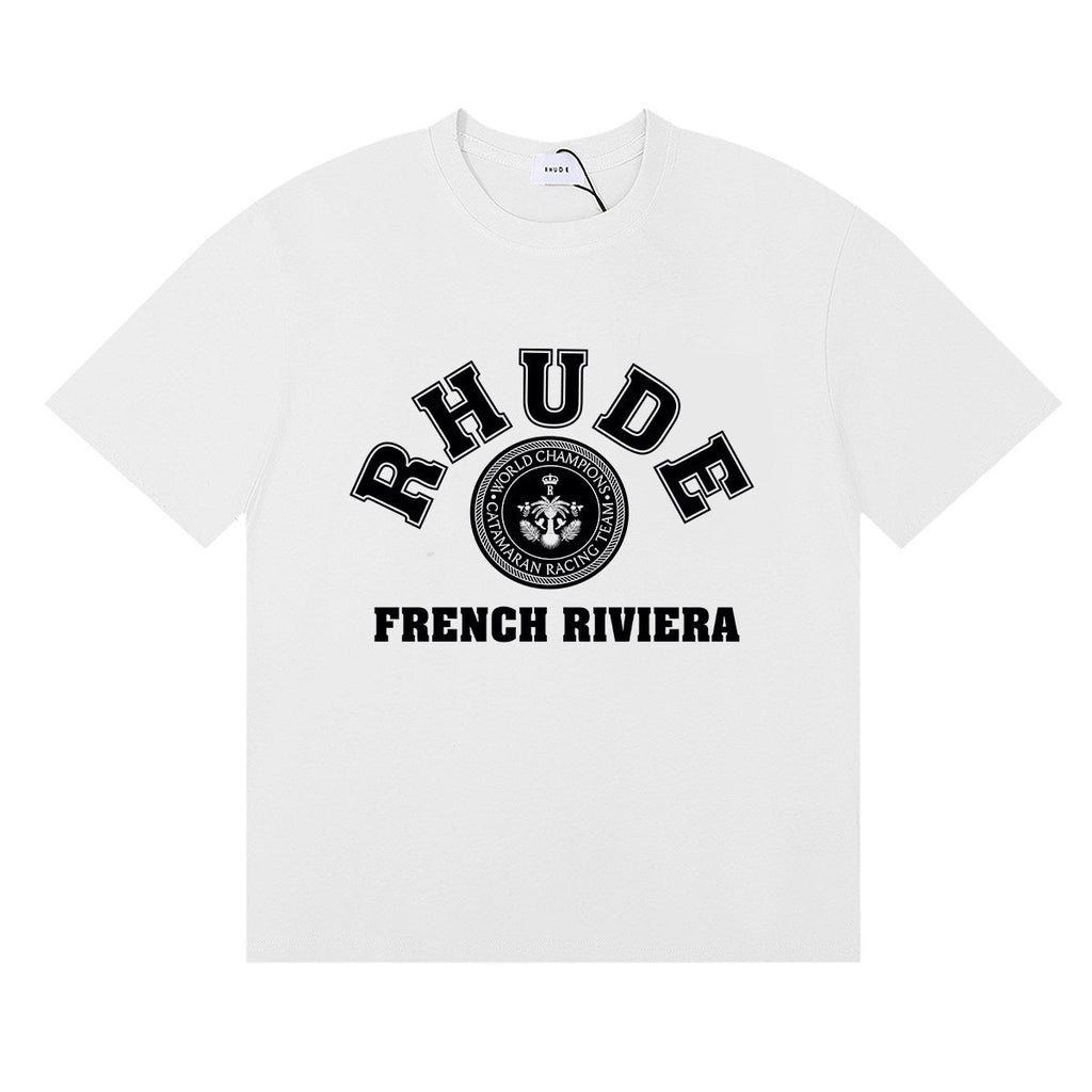 Rhude French Riviear print cotton T-shirt