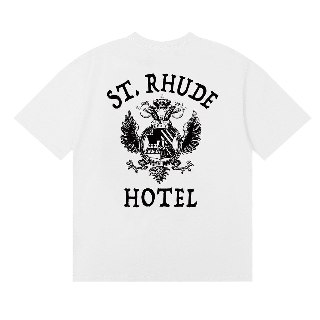 Rhude Hotel Totem Print Short-Sleeved T-shirt