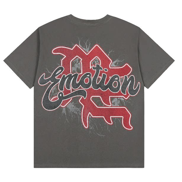MIXED EMOTION Hip Hop Rhinestone Portrait Graphic Tee