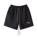Rhude Embroidered letter drawstring shorts