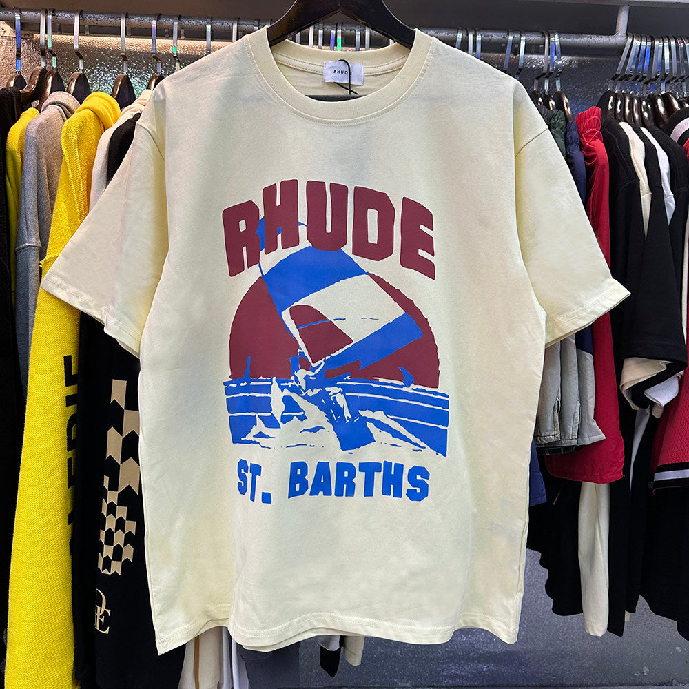 Rhude Windsurf Wind Sail Print Base Top T-Shirt