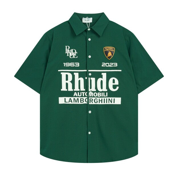 Rhude Collared shirt with floral print, blouse, T-shirt