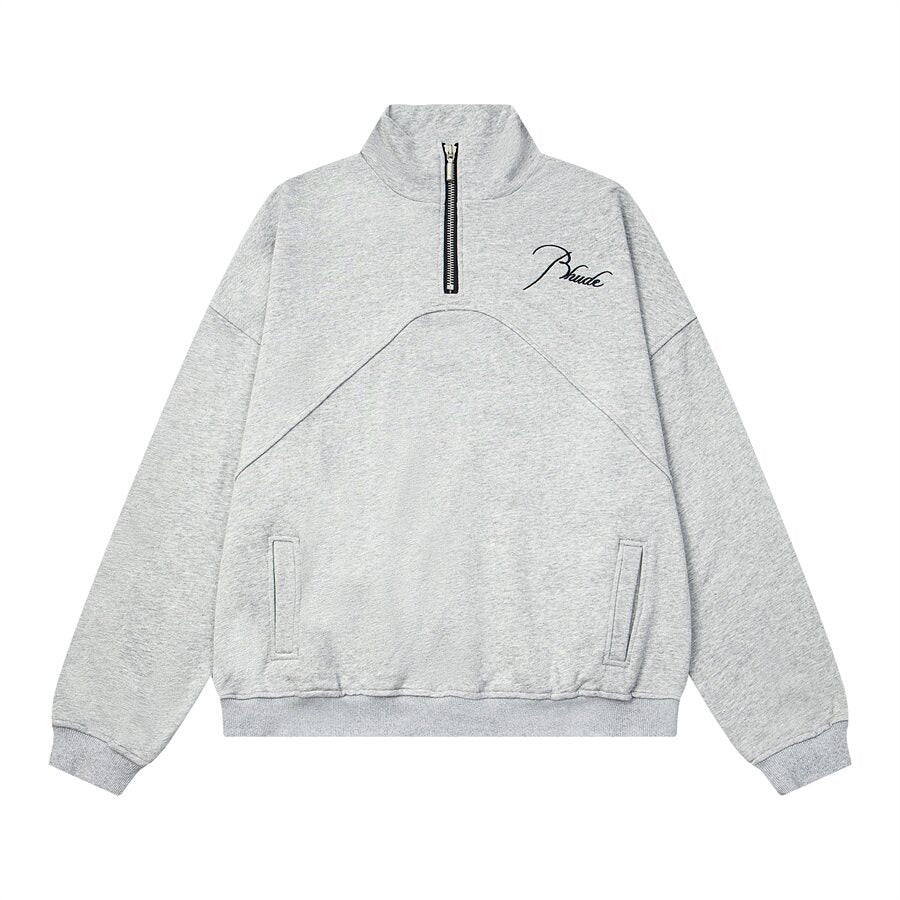 Rhude Half-zip oversized casual hoodie