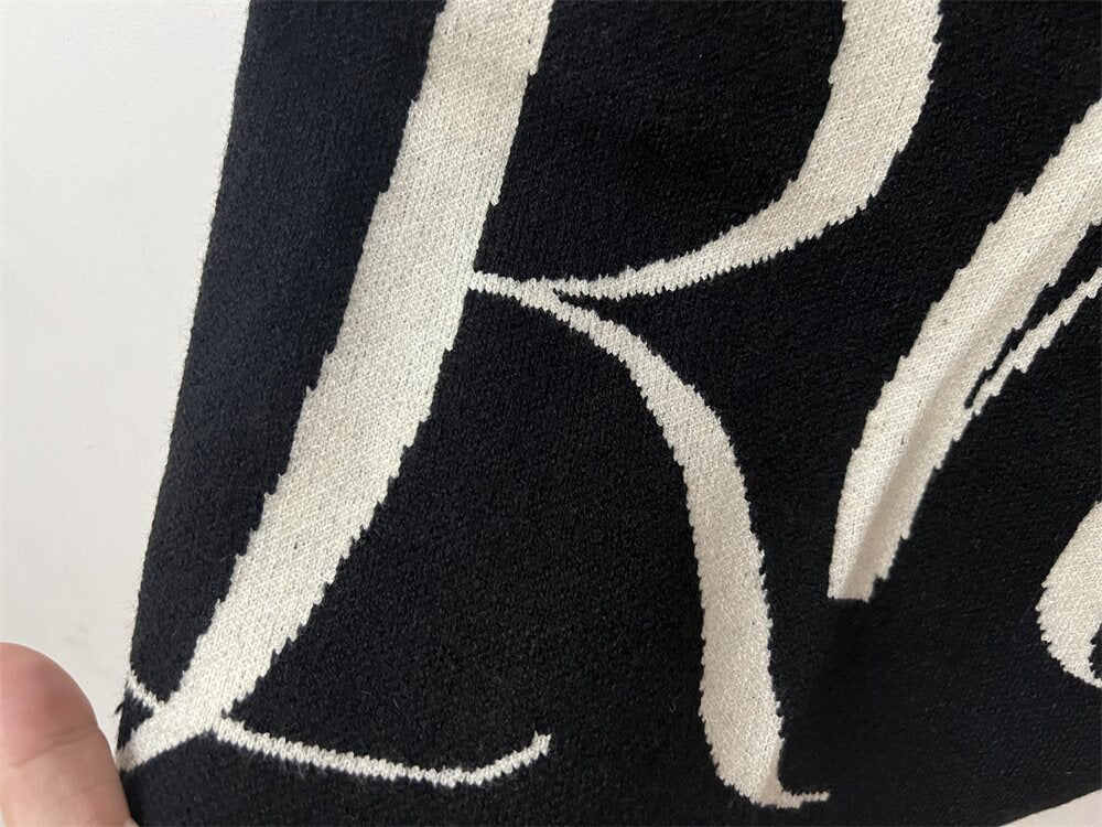 Rhude letter logo jacquard drawstring shorts