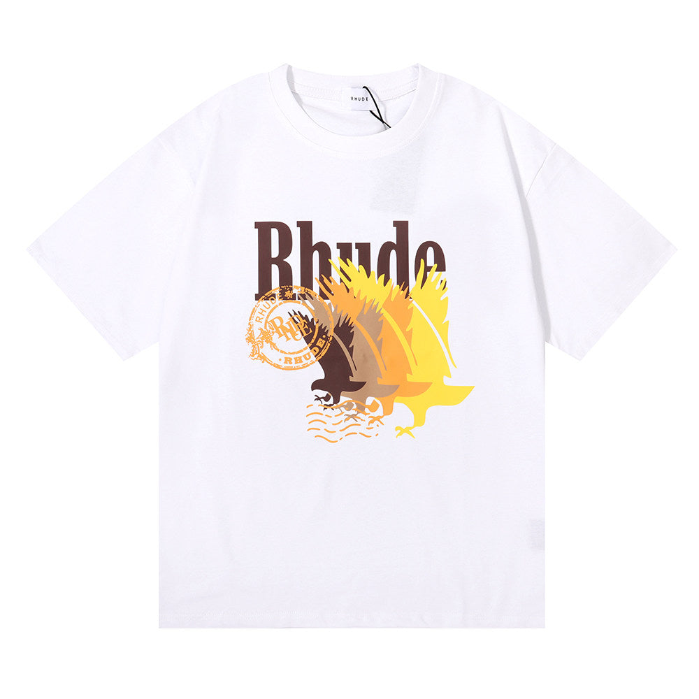 Rhude Gradient-colored postage-themed printed T-shirt