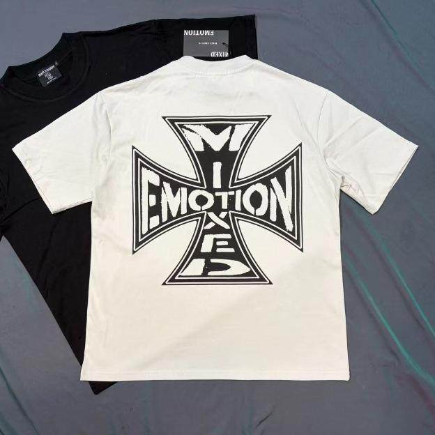 MIXED EMOTION Distressed Monogram Tee