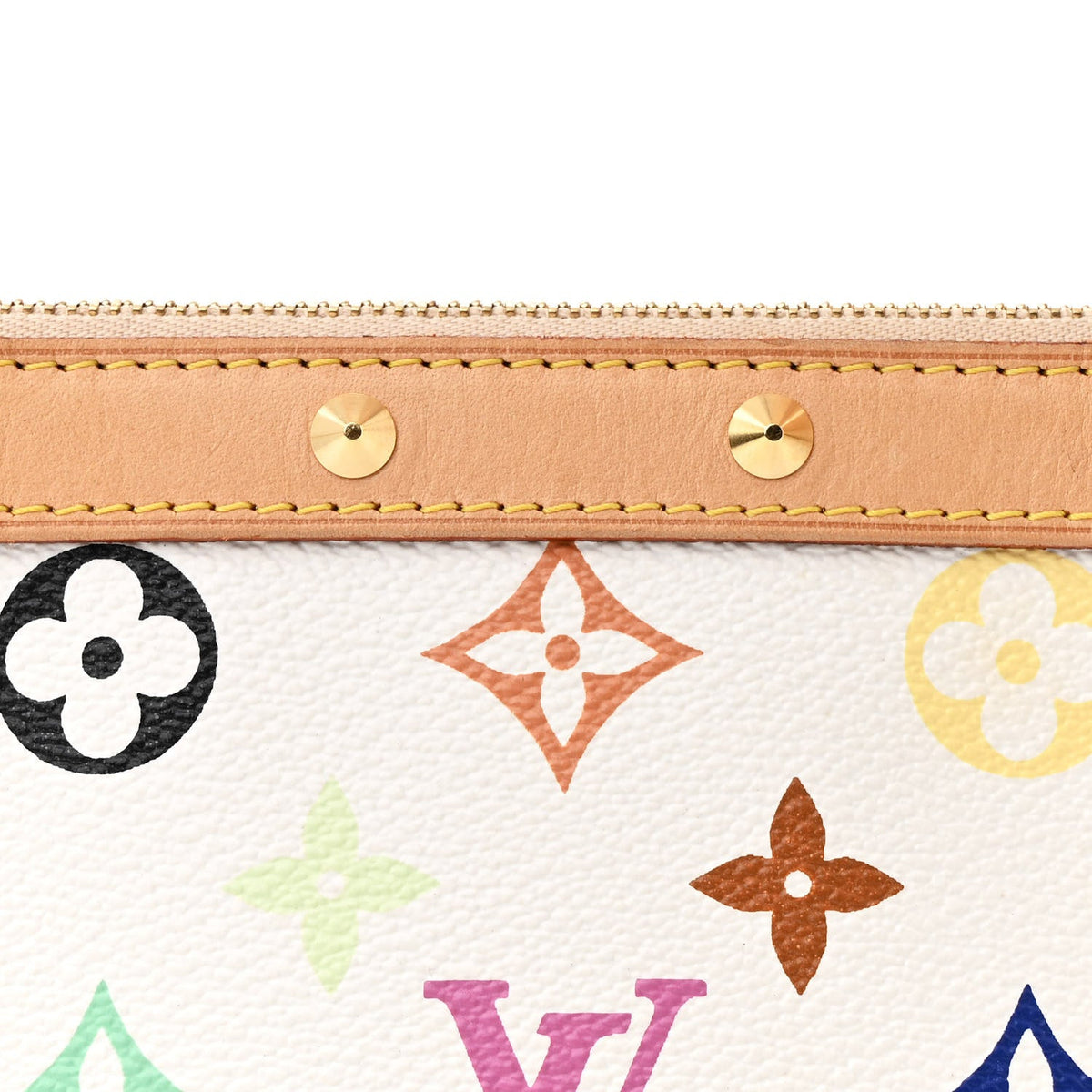 Monogram Multicolor Pochette Accessories White