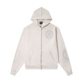 MIXED EMOTION Rhinestone Monogram Zip Hoodie