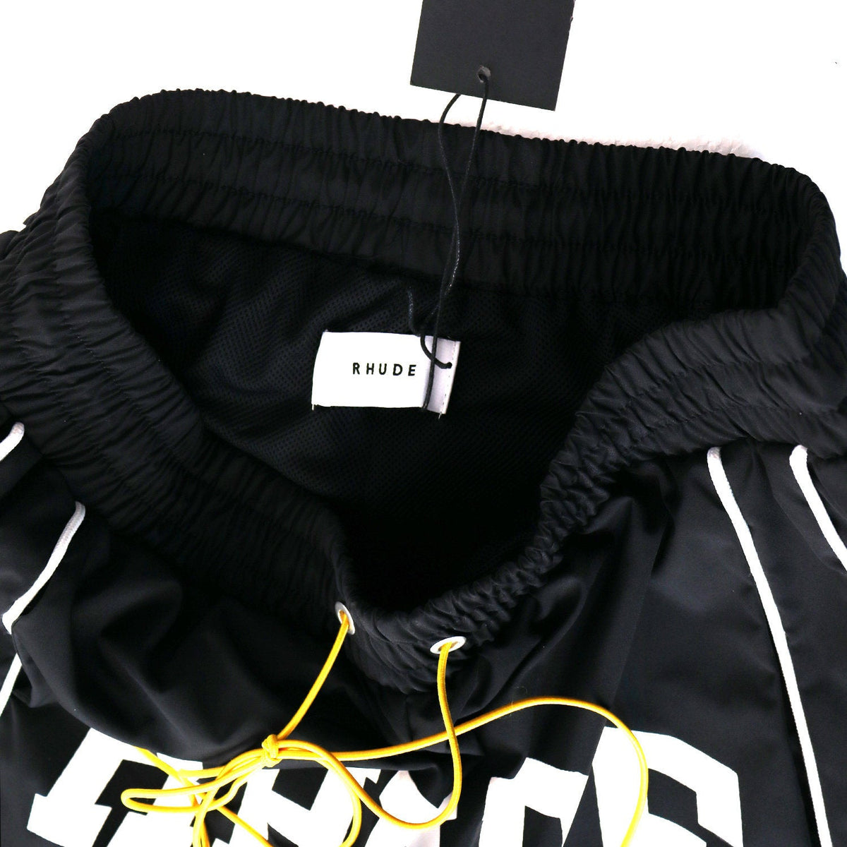 Rhude Printed retro drawstring color-block casual shorts