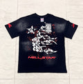Hellstar Vintage Wash Claw & Star Graphic Oversized T-Shirt - Black