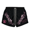 Hellstar Studios Waxed Nylon Athletic Shorts Black