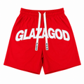 GLAZA GOD Short Waterproof Premium - Heavyweight Streetwear -RED