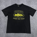 Corteiz "Rules The World" Alcatraz Graphic Tee (Black & Yellow Edition)