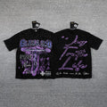 GLAZA GOD Men's Vintage Graphic Oversized T-Shirt – Gothic Streetwear Double-Sided Print Casual Tee