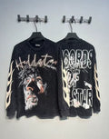 Hellstar Records Crown of Thorns Graphic Long Sleeve Tee - Washed Black