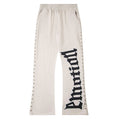 Mixed Emotion Beaded Graphic High-Street Pant