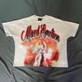 Mixed Emotion Angel Rhinestone Graphic Streetwear Tee