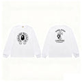 BAPE x Chrome Hearts Style Horseshoe & Cross Long-Sleeve Tee - White
