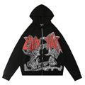 Meichao Mixed EMOTION Street Retro Printed Hot Diamond Letter High Street Men's and Women's cardigans Hoodies (1)