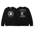 BAPE x Chrome Hearts Style Horseshoe & Cross Long-Sleeve Tee - Black