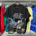 MIXED EMOTION Rhinestone Letter Graphic Oversized Tee