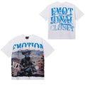 MIXED EMOTION Rhinestone Letter Graphic Oversized Tee