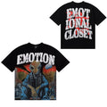 MIXED EMOTION Rhinestone Letter Graphic Oversized Tee