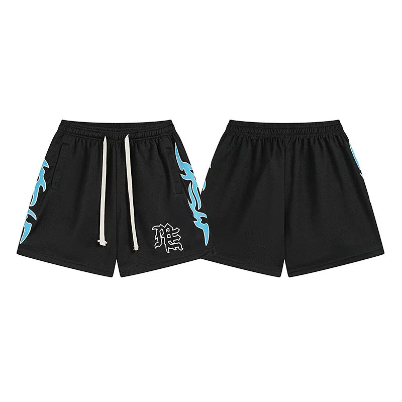 MIXED EMOTION Mesh Breathable Streetwear Shorts