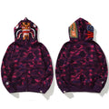 BAPE Style Camo Tiger Full-Zip Hoodie - Purple