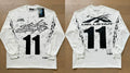 Hellstar Number "11" Graphic Long Sleeve Tee - White