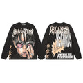 Hellstar Path to Paradise Portrait Graphic Long Sleeve Tee - Black