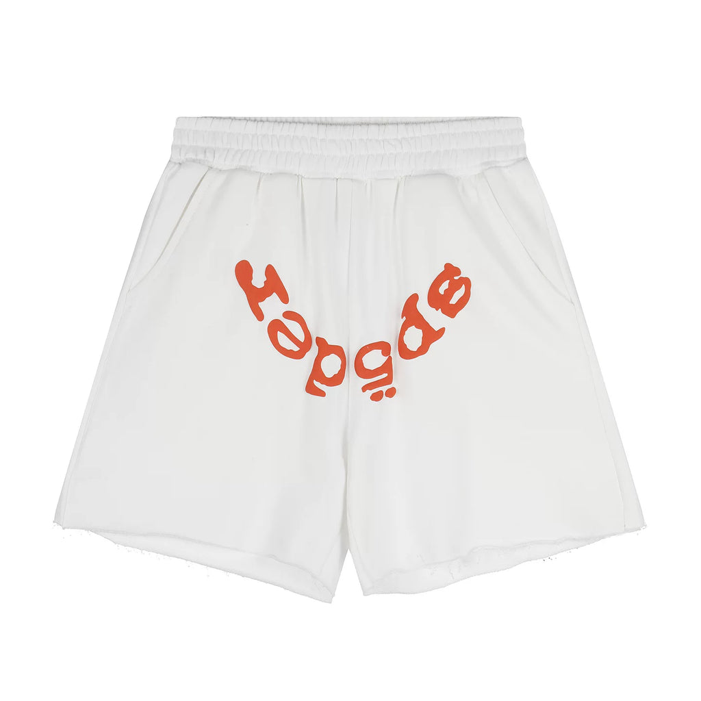 Sp5der Foam Print High Street Casual Sweat Shorts