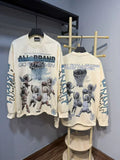 Hellstar Angel Basketball Graphic Long Sleeve Tee - Off-White